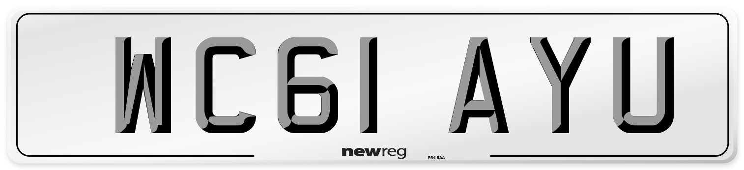 WC61 AYU Number Plate from New Reg